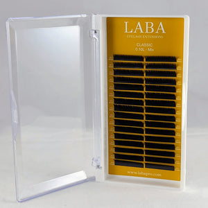 LABA CLASSIC Eyelash Extensions "L" Curl  Mixed Length Trays 0.10mm and 0.15mm