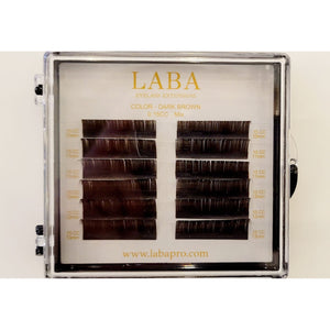 LABA CLASSIC COLOR EYELASH EXTENSIONS .15mm MIXED-LENGTH TRAYS