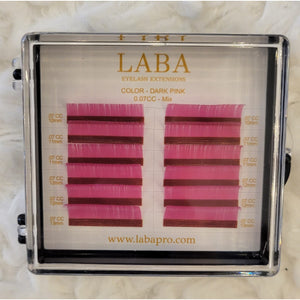 LABA VOLUME COLOR EYELASH EXTENSIONS .07mm MIXED-LENGTH TRAYS