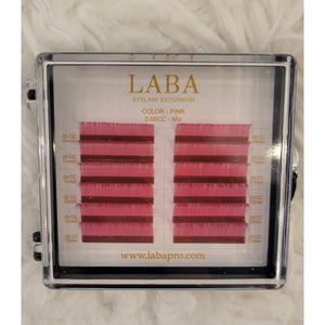 LABA VOLUME COLOR EYELASH EXTENSIONS .05mm MIXED-LENGTH TRAYS