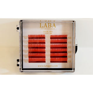 LABA VOLUME COLOR EYELASH EXTENSIONS .07mm MIXED-LENGTH TRAYS