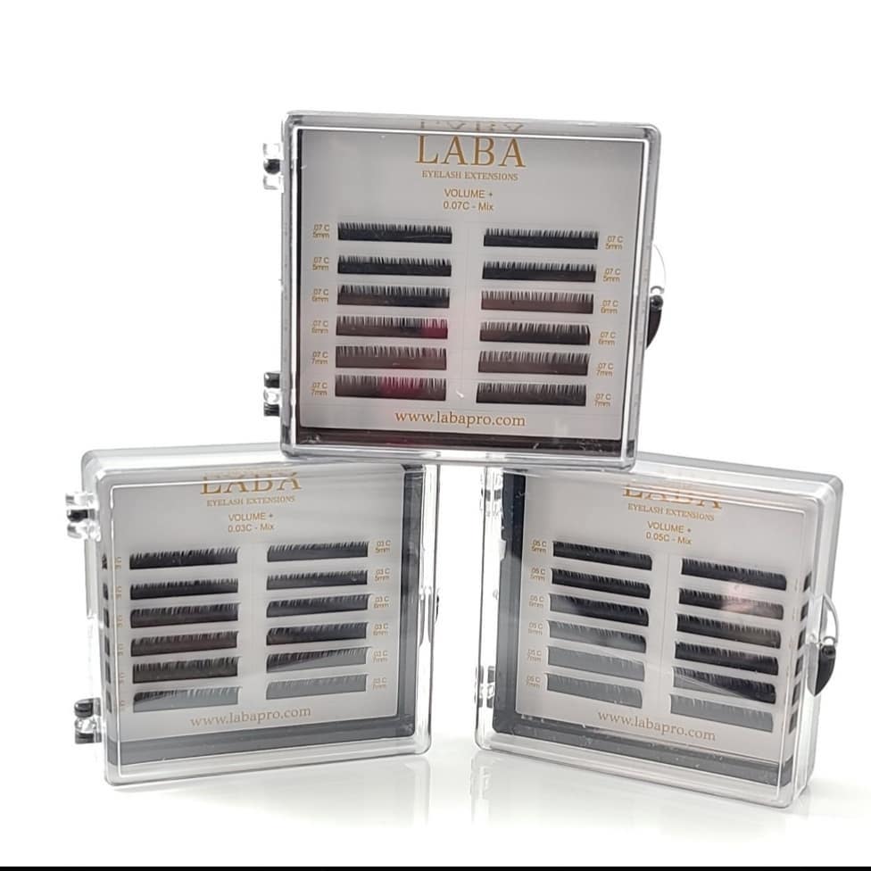 LABA VOLUME/VOLUME+ Eyelash Extension Custom Artistic Trays-Mixed 1/2 Trays